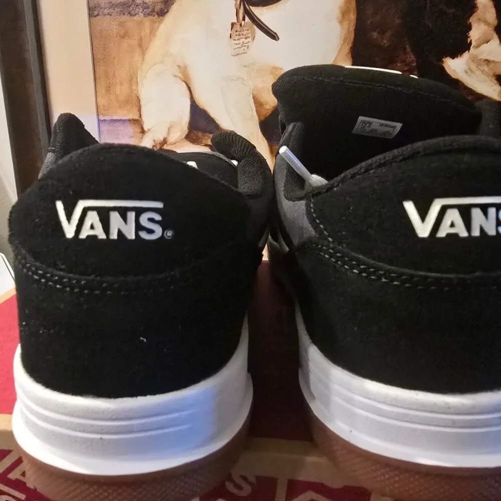 Vans Hylane Skate Sneakers Shoes Black/White/Gum VN000D26BMA Mens 11 US NEW - Picture 7 of 10